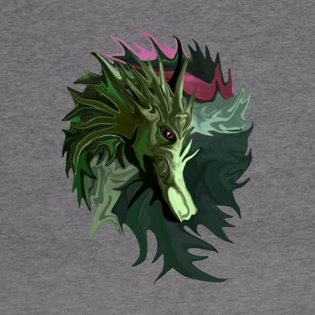 Watermelon Tourmaline Dragon by distortionart